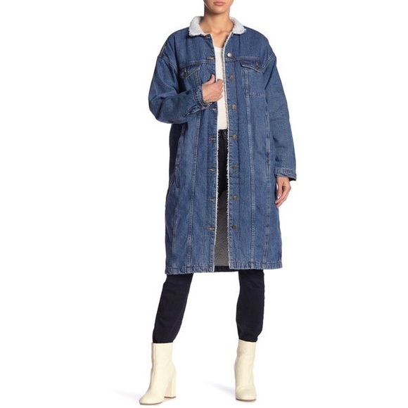 Mustard Seed Jackets & Coats Fabulous Warm Faux Shearling Lined Denim Jacket Poshmark